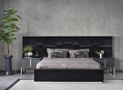 Bedroom furniture Double bed 2x Bedside tables Complete Set 3pcs new Furnishings